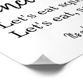 Satzzeichen Funny White Poster (Ecke)