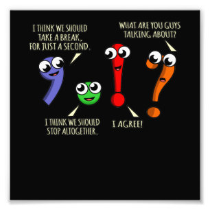 Satzzeichen für Englischlehrer Fotodruck