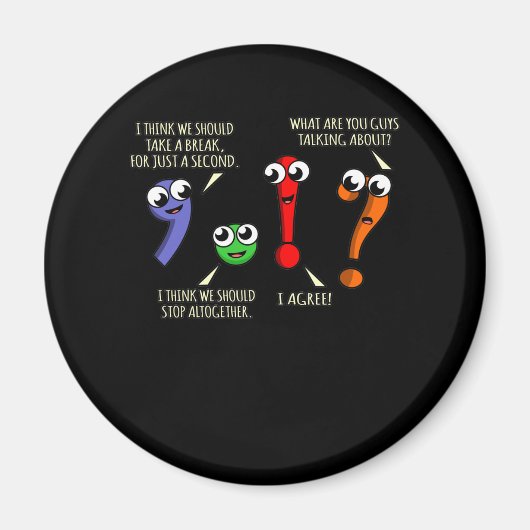 Satzzeichen für Englischlehrer Magnet (Vorne)