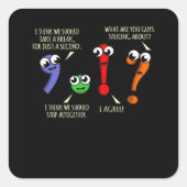 Satzzeichen für Englischlehrer Quadratischer Aufkleber (Vorderseite)