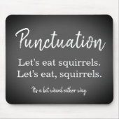 Satzzeichen Grammar Funny Mousepad (Vorne)