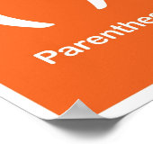 Satzzeichen - Klammern Poster (Ecke)