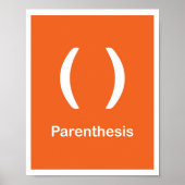 Satzzeichen - Klammern Poster (Vorne)