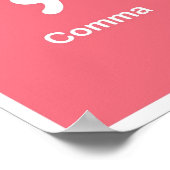 Satzzeichen- Komma Poster (Ecke)