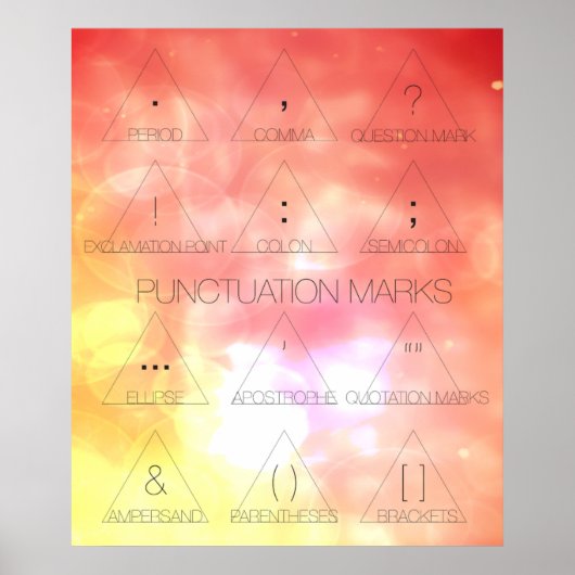 Satzzeichen Modernes typografisches Poster (Vorne)