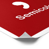 Satzzeichen - Semikolon Poster (Ecke)