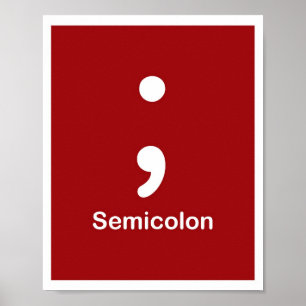 Satzzeichen - Semikolon Poster