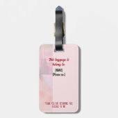 Sau Glauben. Reap joy - Gepäckmarke Gepäckanhänger (Rückseite vertikal)