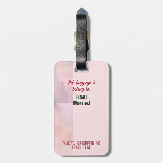 Sau Glauben. Reap joy - Gepäckmarke Gepäckanhänger (Rückseite vertikal)