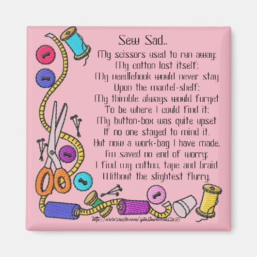 "Sau traurig." Magnet (Vorne)