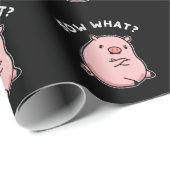Sau was lustige Sassy Pig Pun Dark BG Geschenkpapier (Rolleneckpunkt)