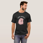 Sau was lustige Sassy Pig Pun Dark BG T-Shirt (Vorne ganz)