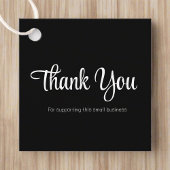 Sauber Dank Schwarzweiß-Produktverpackung Geschenkanhänger