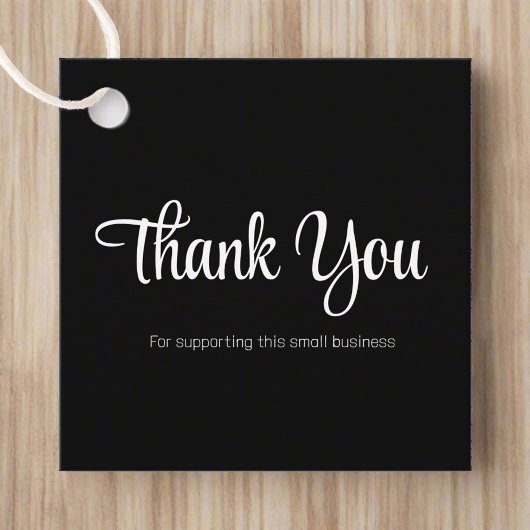 Sauber Dank Schwarzweiß-Produktverpackung Geschenkanhänger