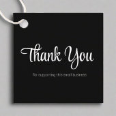 Sauber Dank Schwarzweiß-Produktverpackung Geschenkanhänger