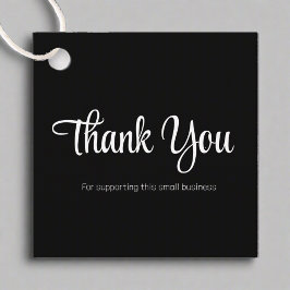 Sauber Dank Schwarzweiß-Produktverpackung Geschenkanhänger