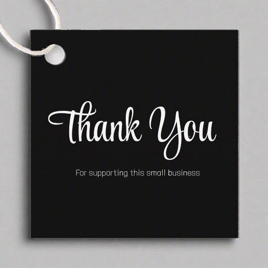 Sauber Dank Schwarzweiß-Produktverpackung Geschenkanhänger