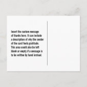 Sauber "Danke für alles!" Postkarte (Rückseite)