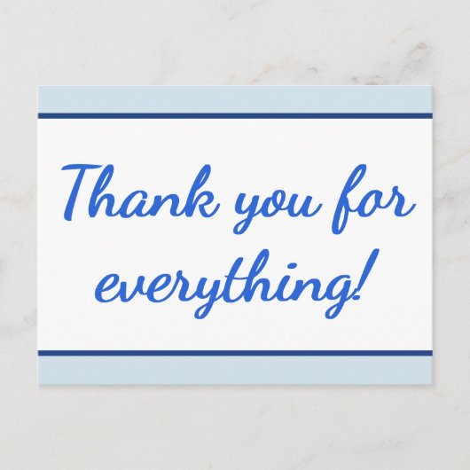 Sauber "Danke für alles!" Postkarte (Vorderseite)