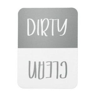 sauber   Dirty Dishwasher Magnet-Zeichen Magnet