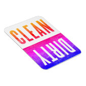 sauber | Dirty Letterpress Style Dishwasher Ipanem Magnet (Rechte Seite)