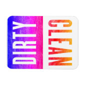 sauber | Dirty Letterpress Style Dishwasher Ipanem Magnet (Horizontal)