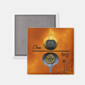 Sauber / dreckig, Giftflasche, Halloween Magnet (Vorderseite/Rückseite)