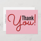 Sauber, einfach "Danke!" Postkarte (Vorne/Hinten)