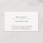 sauber, einfach und minimales Kontaktweiß beruflic Visitenkarte (Vorderseite)