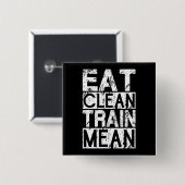 SAUBER ESSEN, TRAGEN GEMEIN - Workout Motivierend Button (Vorne & Hinten)