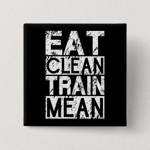 SAUBER ESSEN, TRAGEN GEMEIN - Workout Motivierend Button