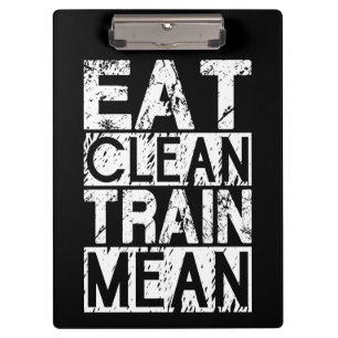 SAUBER ESSEN, TRAGEN GEMEIN - Workout Motivierend Klemmbrett
