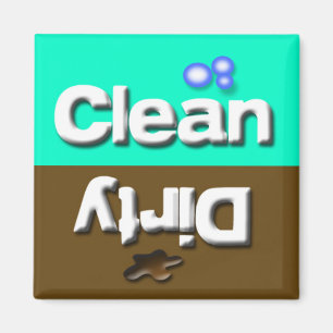 Sauber/Geschirrspüler Küche Geschirr Magnet