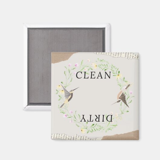 Sauber/Geschirrspüler Magnet (Vorderseite/Rückseite)