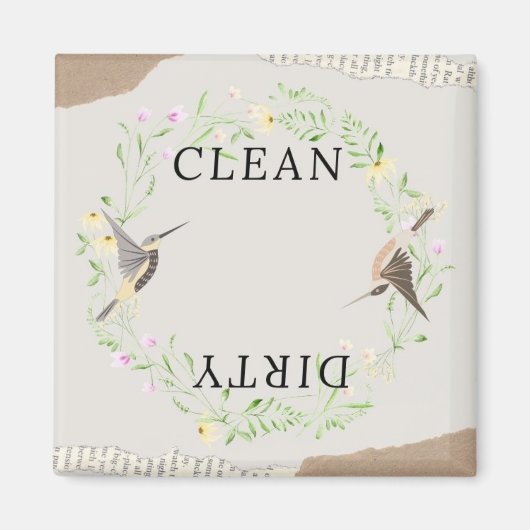 Sauber/Geschirrspüler Magnet (Vorne)