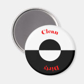 Sauber - Geschirrspüler Magnet (Vorderseite/Rückseite)