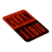 sauber | Geschirrspüler Rote Wasserfarbe Magnet (Rechte Seite)