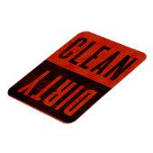 sauber | Geschirrspüler Rote Wasserfarbe Magnet (Linke Seite)