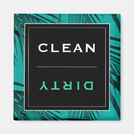 Sauber/Geschirrspüler | Türkisfarbene Tropenpalme Magnet