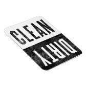 sauber | Geschirrspülmaschine "Dirty Letterpress"  Magnet (Rechte Seite)
