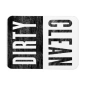 sauber | Geschirrspülmaschine "Dirty Letterpress"  Magnet (Horizontal)