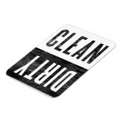 sauber | Geschirrspülmaschine "Dirty Letterpress"  Magnet (Linke Seite)