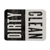 sauber | Geschirrspülmaschine "Dirty Letterpress" Magnet (Horizontal)