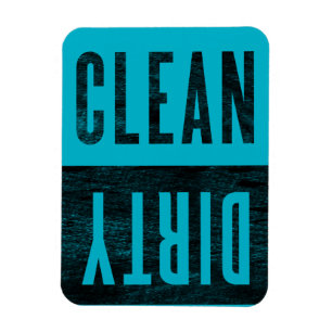 sauber Geschirrspülmaschine "Dirty Letterpress" Magnet