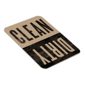 sauber | Geschirrspülmaschine "Dirty Letterpress" Magnet (Rechte Seite)