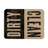 sauber | Geschirrspülmaschine "Dirty Letterpress" Magnet (Horizontal)