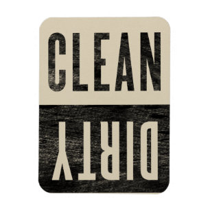 sauber  Geschirrspülmaschine "Dirty Letterpress"  Magnet