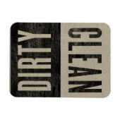 sauber | Geschirrspülmaschine "Dirty Letterpress"  Magnet (Horizontal)