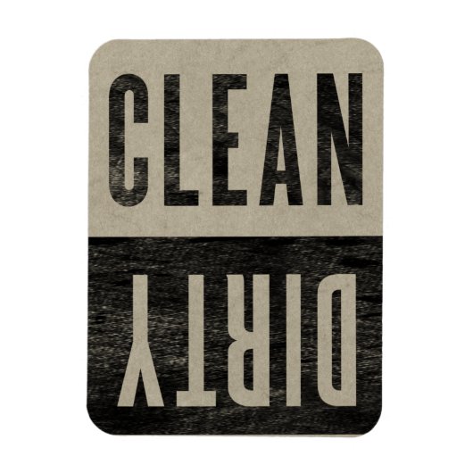 sauber | Geschirrspülmaschine "Dirty Letterpress"  Magnet (Vertikal)