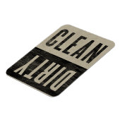 sauber | Geschirrspülmaschine "Dirty Letterpress"  Magnet (Linke Seite)